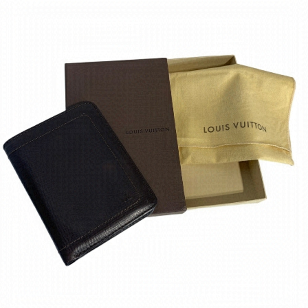 LOUIS Vuitton Utah Brown Leather Wallet